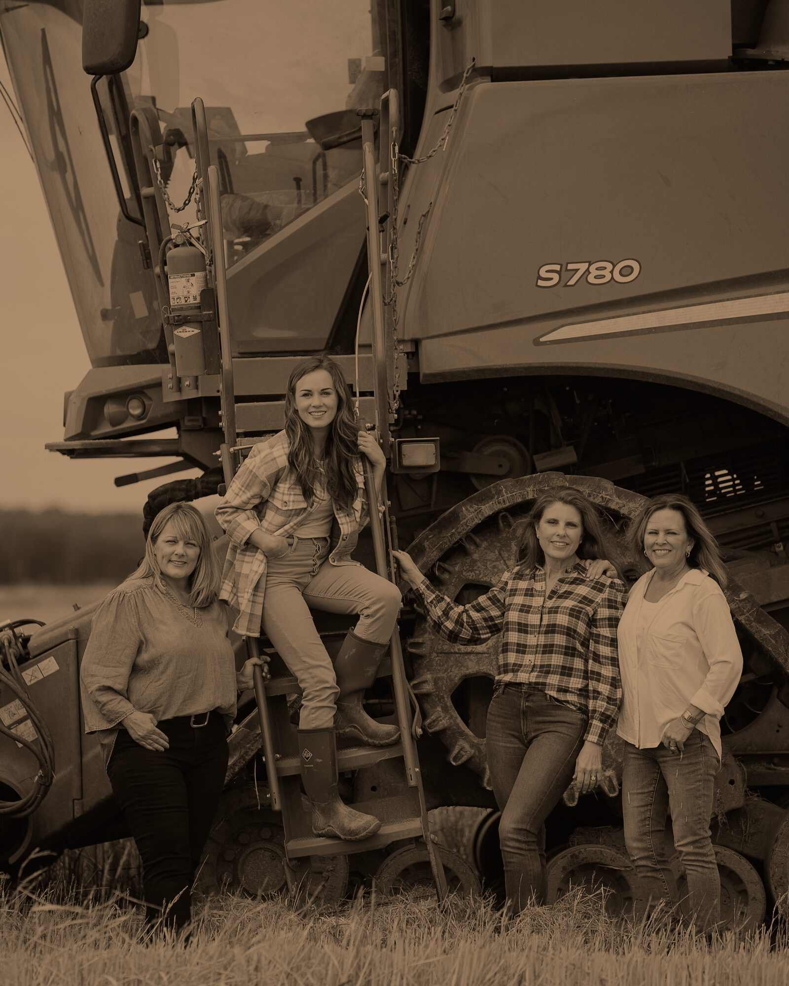The Kennedy sisters on the family rice farm in Mer Rouge, Louisiana