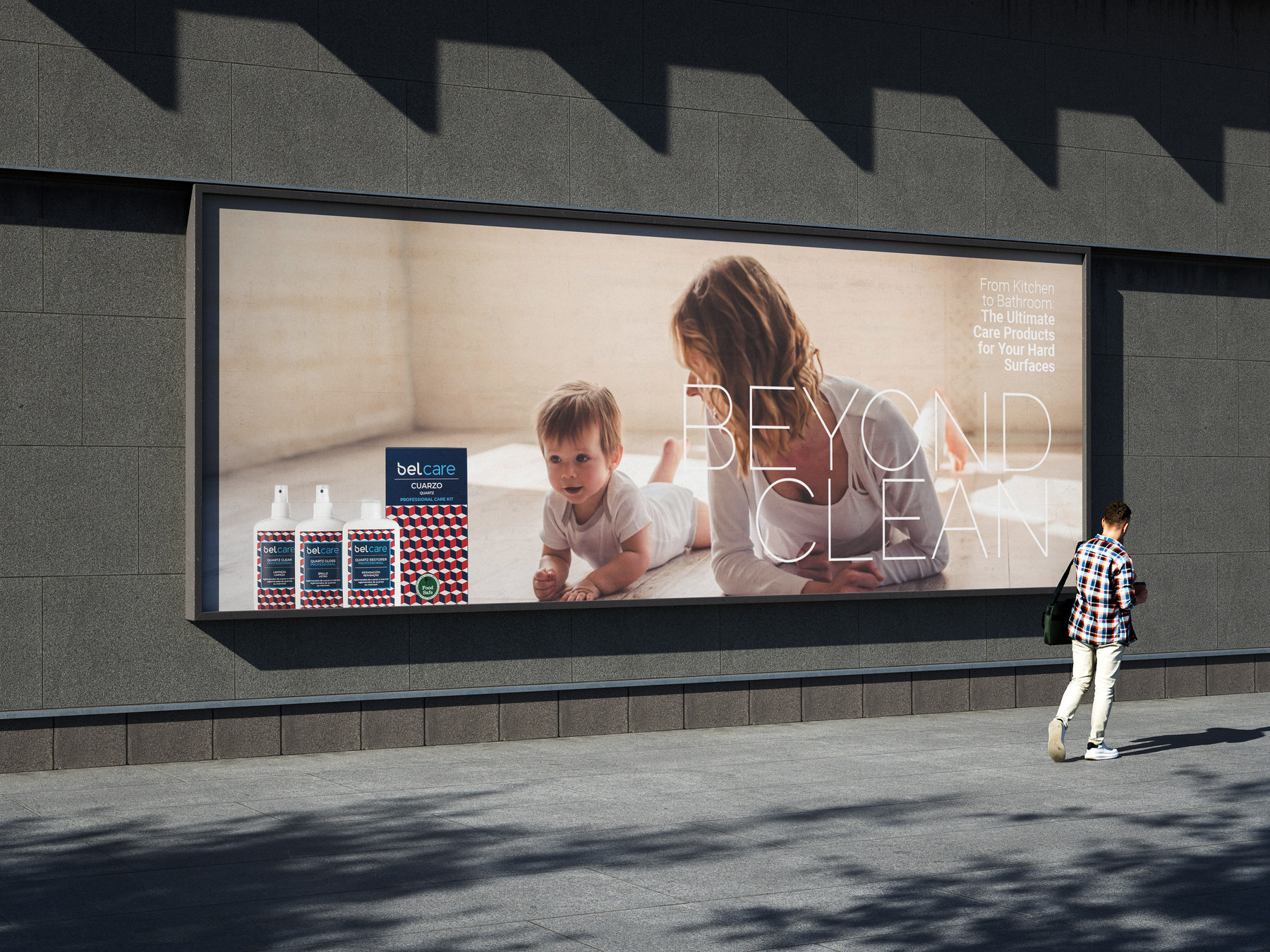 The Belcare system in a shopfront window
