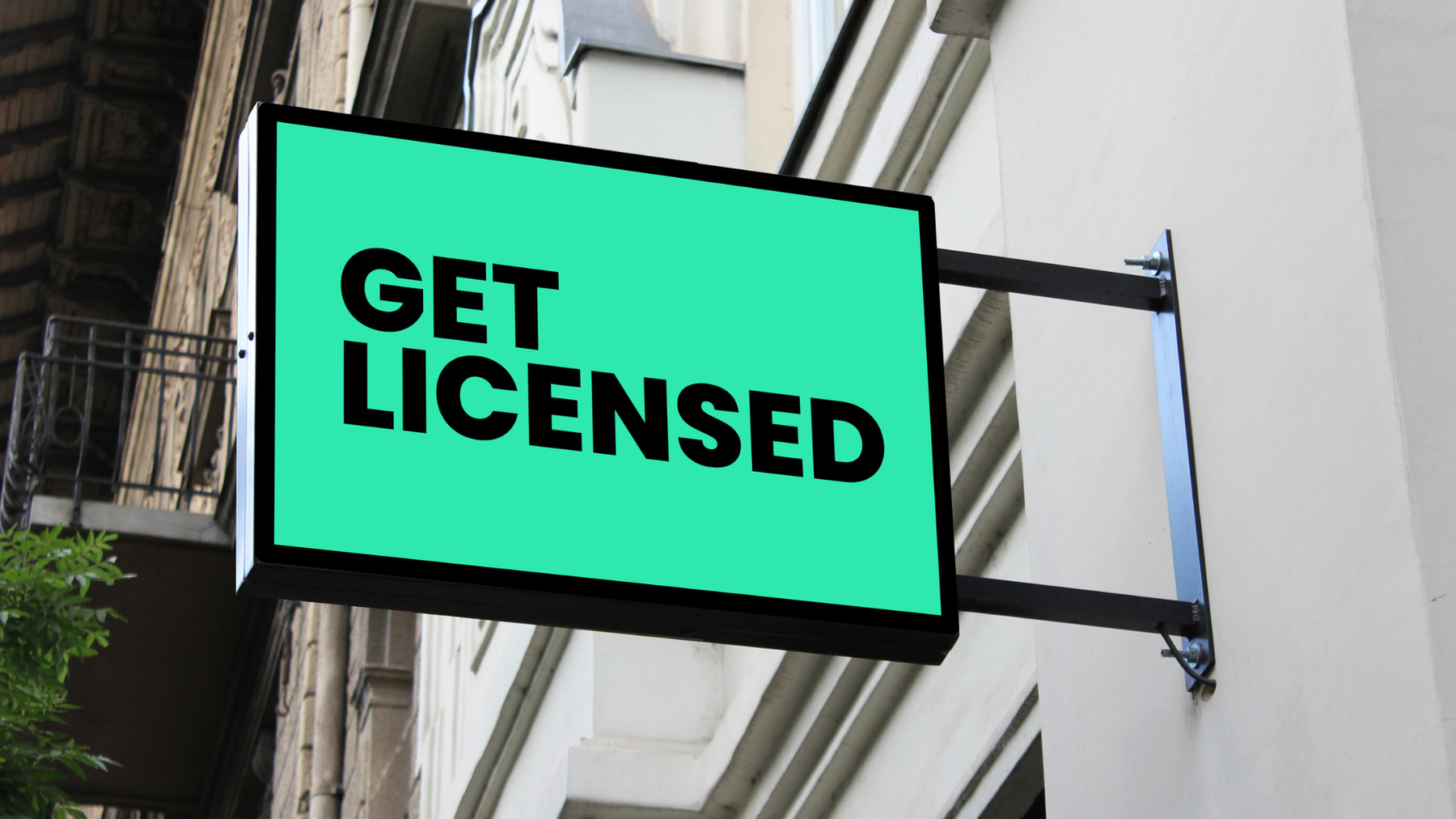 Get Licensed signage