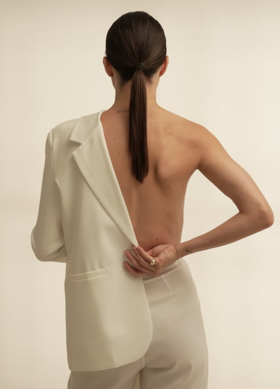 The open back in cream