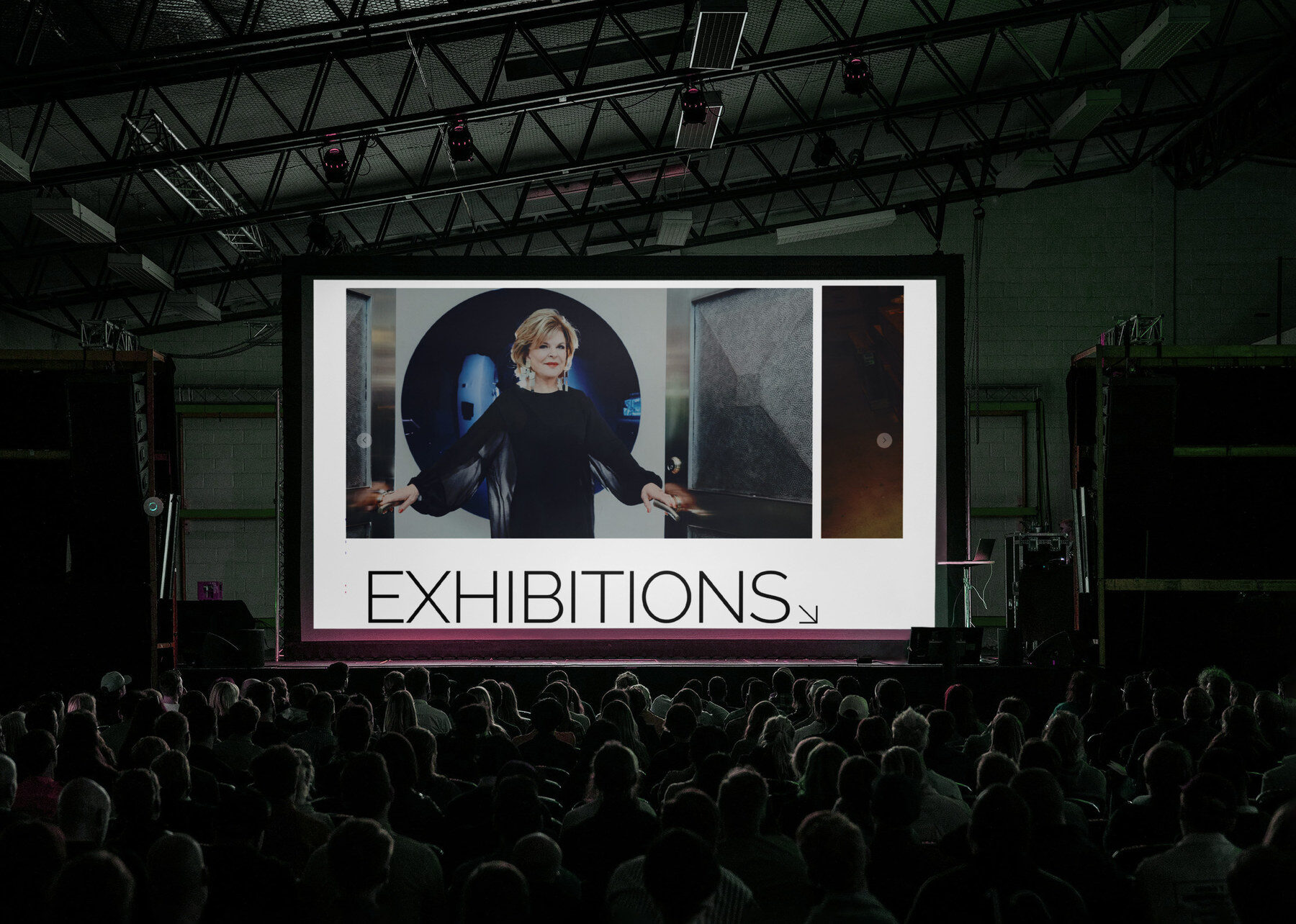Exhibition graphics at room scale