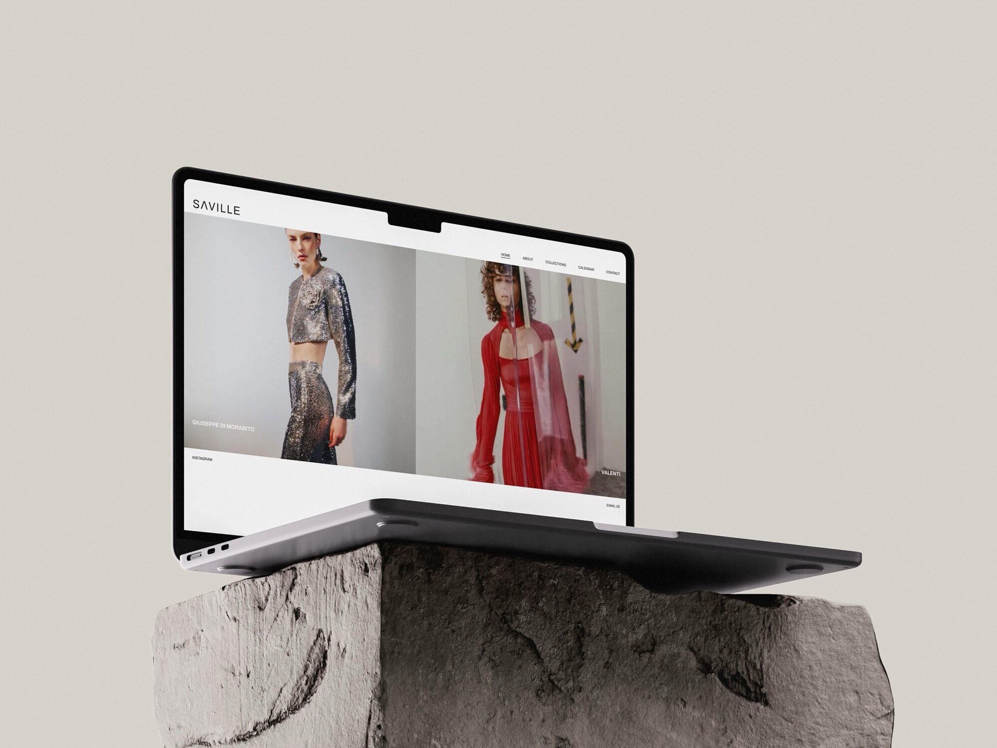 A desktop portfolio site